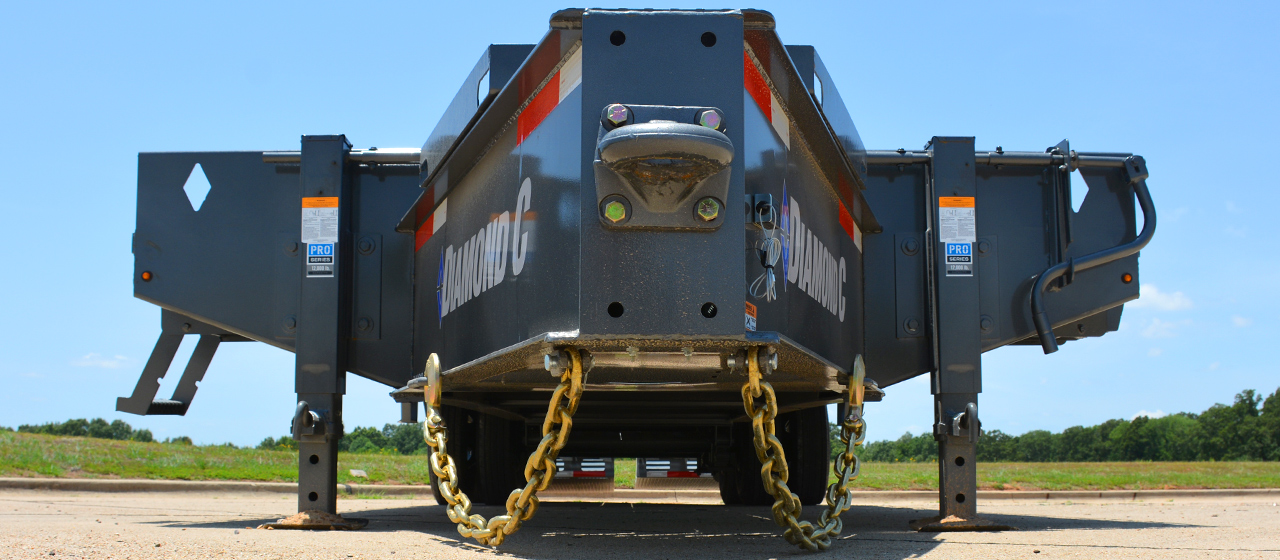 Model PX212 pintle hitch equipment trailer with 60K pintle hook