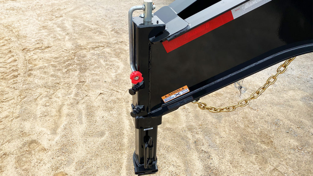 A gooseneck trailer hitch with a 30K Square Load Leveler Coupler