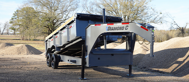 Model LPT dump trailer with gooseneck package