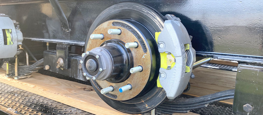 Electric Over Hydraulic Disc Brakes of a trailer