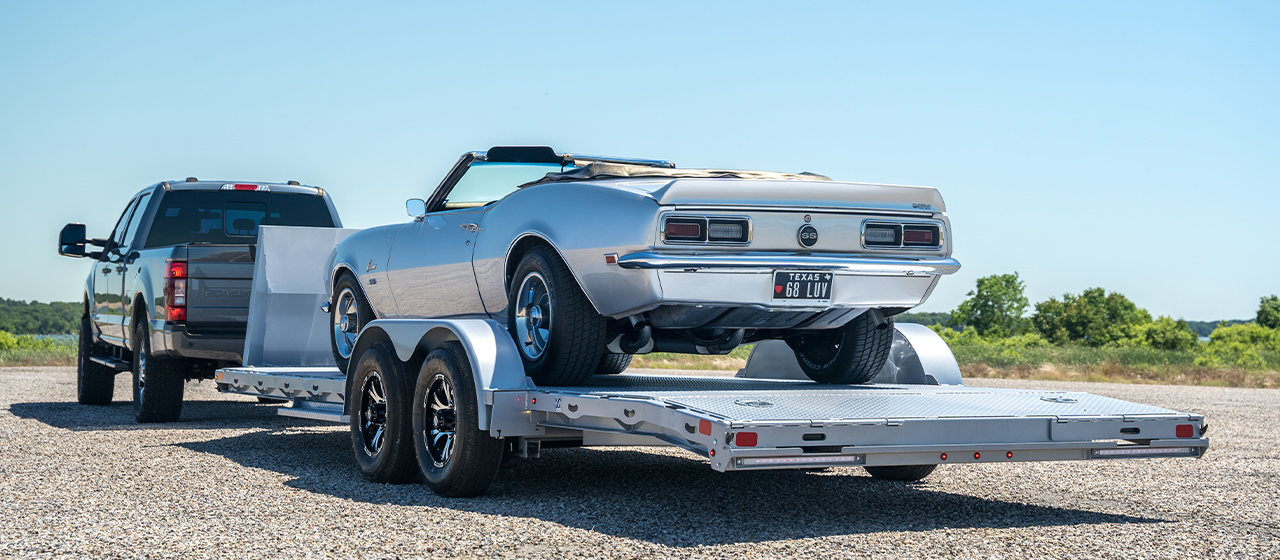 Model GTF Single Car Hauler Trailer (with steel floor and rock shield)