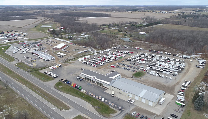 Beck's Trailer Store Dealership from Aerial View