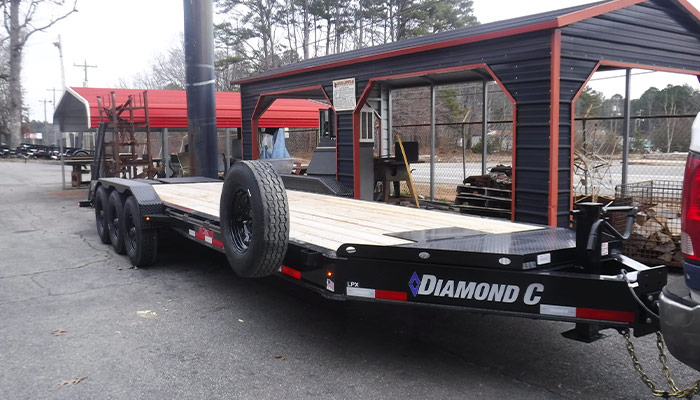 A Diamond C trailer at Country Boy Trailers.
