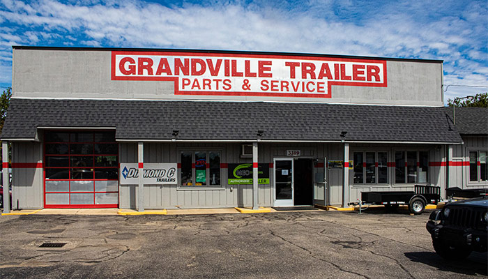 The front of the Grandville Trailer building.
