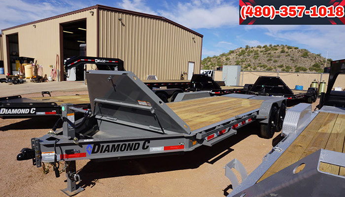 A Diamond C trailer at Hays Trailer Sales