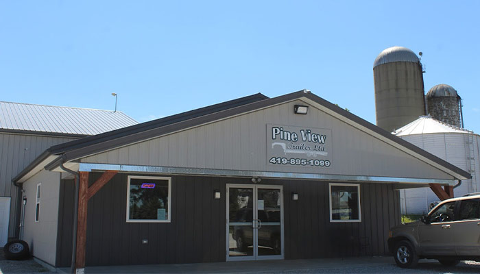 The front of Pine View Trailer's Building