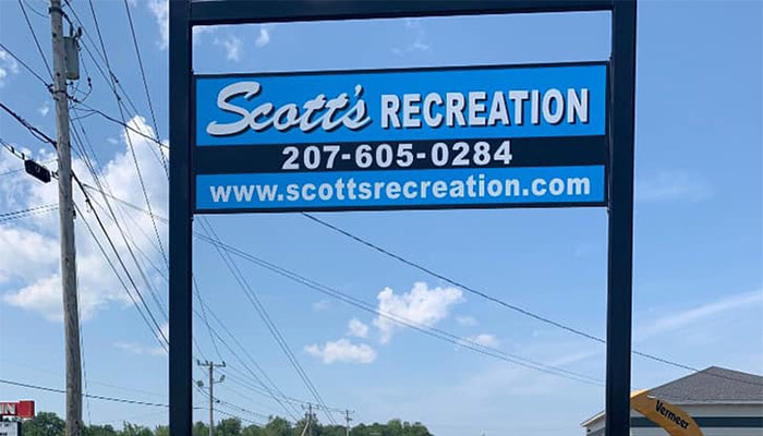 Scott's Recreation Hermon Sign