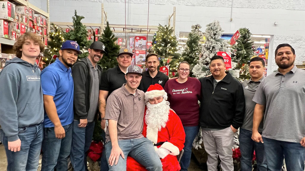 The IT Team at Diamond C volunteered with the first responders at Walmart.