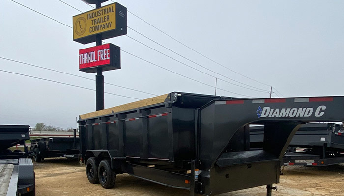 A Diamond C trailer at Extreme Trailers pf Texas.