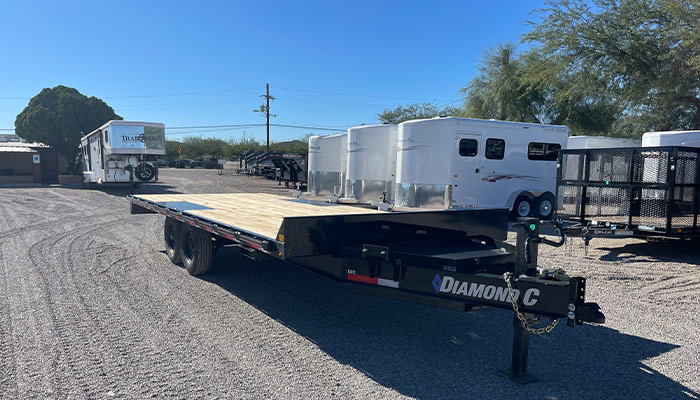 A Diamond C trailer at Hays Trailer Sales Tucson.