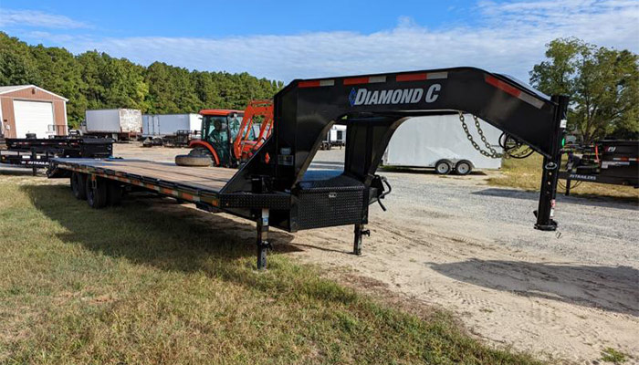 A Diamond C trailer at J&S Equipment.