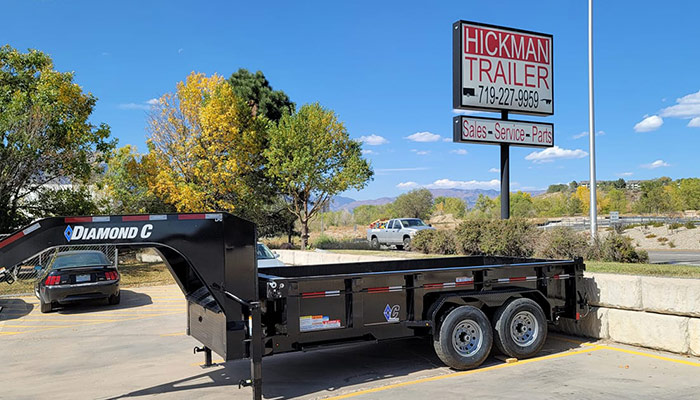 A Diamond C trailer at Hickman Trailer