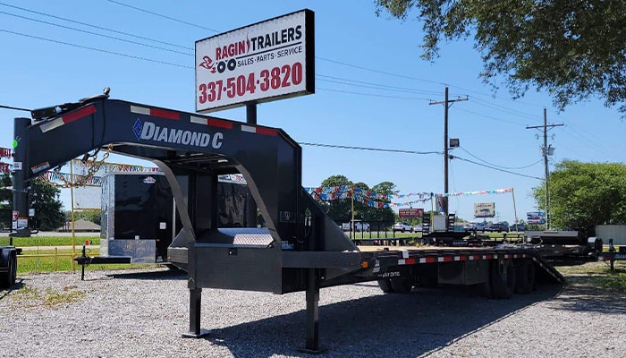 A Diamond C trailer at RAGIN Trailers.