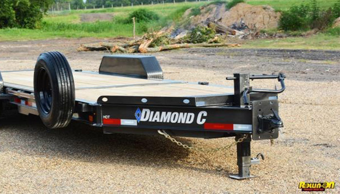 A Diamond C trailer at Rollin-On Trailer Sales.