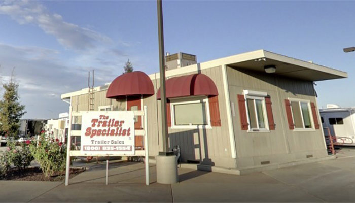 The front of The Trailer Specialist's Building.