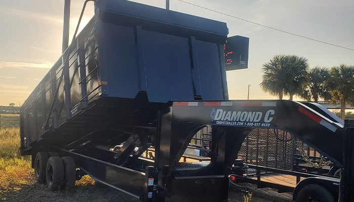 A Diamond C trailer at Tropic Trailer.