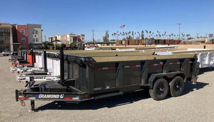Diamond C dump trailers at Valley Trailer Sales.