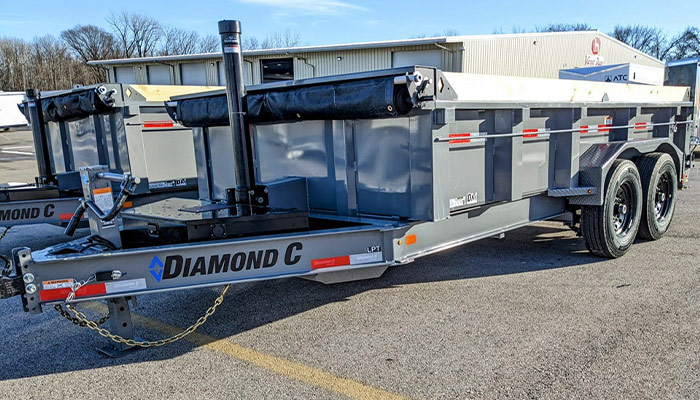 A Diamond C LPT dump trailer at Missouri Great Dane.