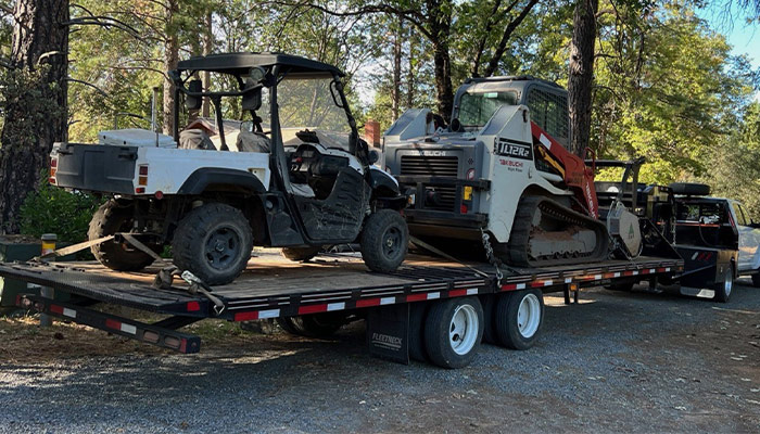 Fully loaded Diamond C trailer by V-belt and Son.