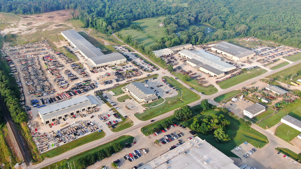 An aerial view of Diamond C Trailers.