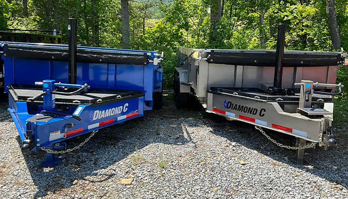 Diamond C dump trailers at IW Trailers.