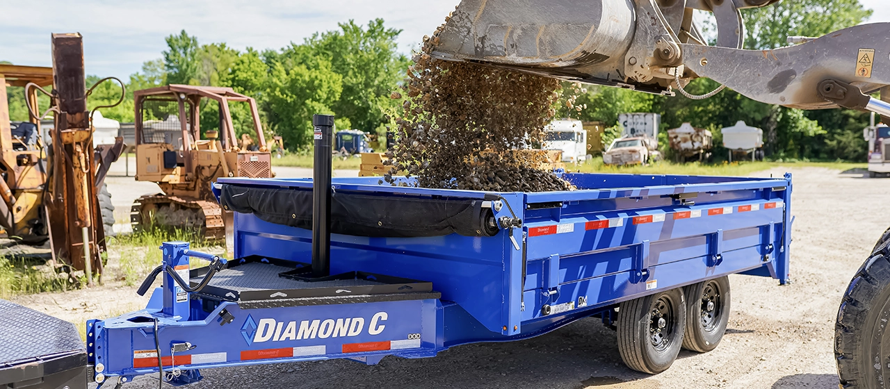 DOD Bumper Pull Dump Trailer in Action