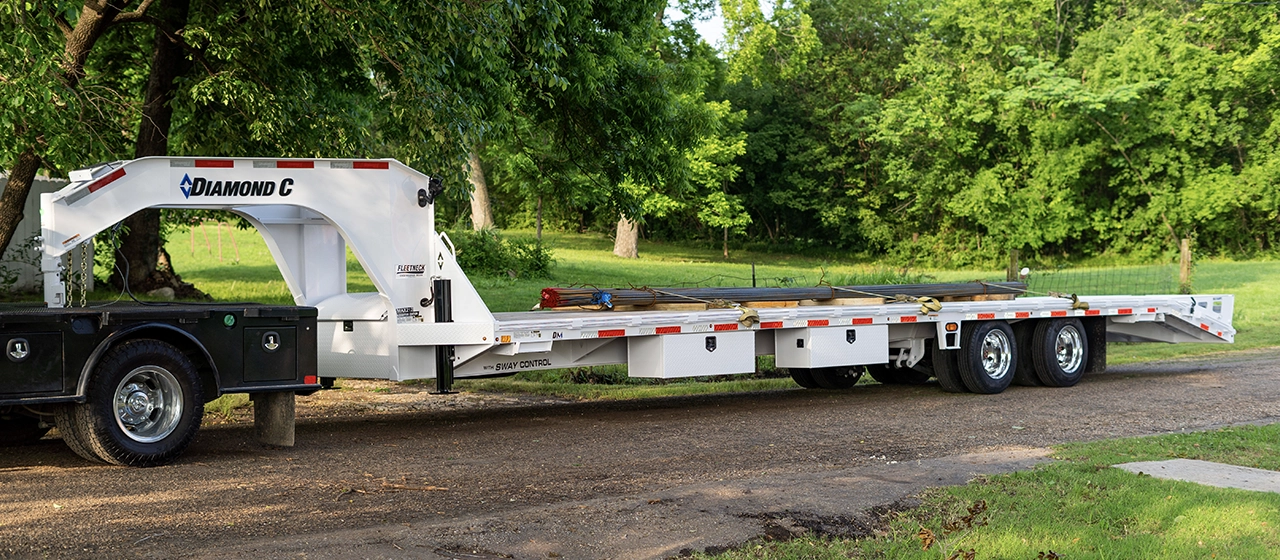 FMAX212 Max Ramps loaded trailer