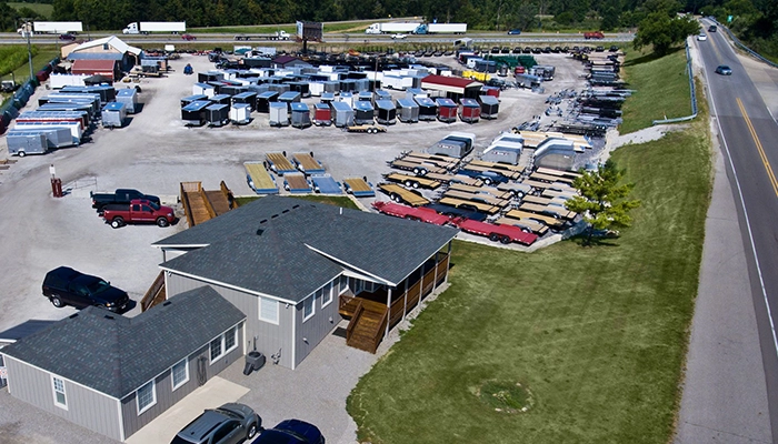 DR Trailer Sales dealer lot.