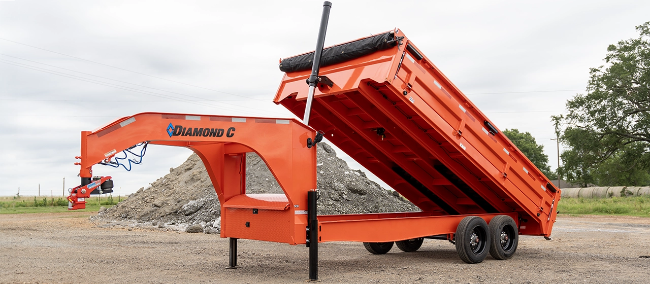 DOD-GN Dump Gooseneck EZ-Fold Down Sides Trailer