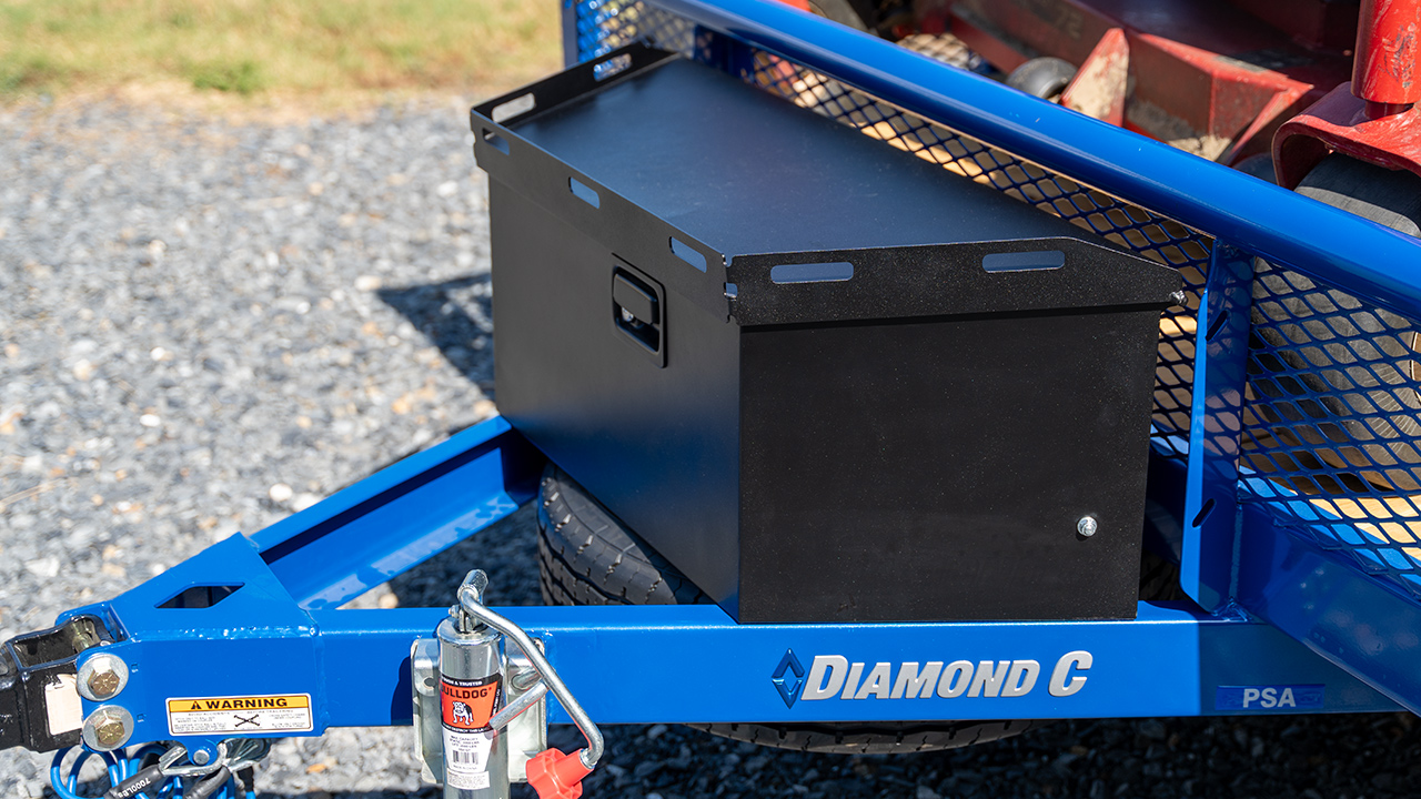 PSA Utility Trailer Single Axle 10" Lockable Steel Tongue Box